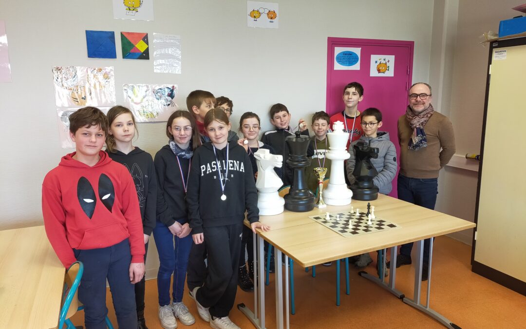 Championnat départemental d’échecs : une belle victoire pour les élèves de l’Oriette !